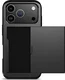 Apple iPhone 17 Pro Hoesje met Slider Kaarthouder Back Cover Zwart afbeelding 12