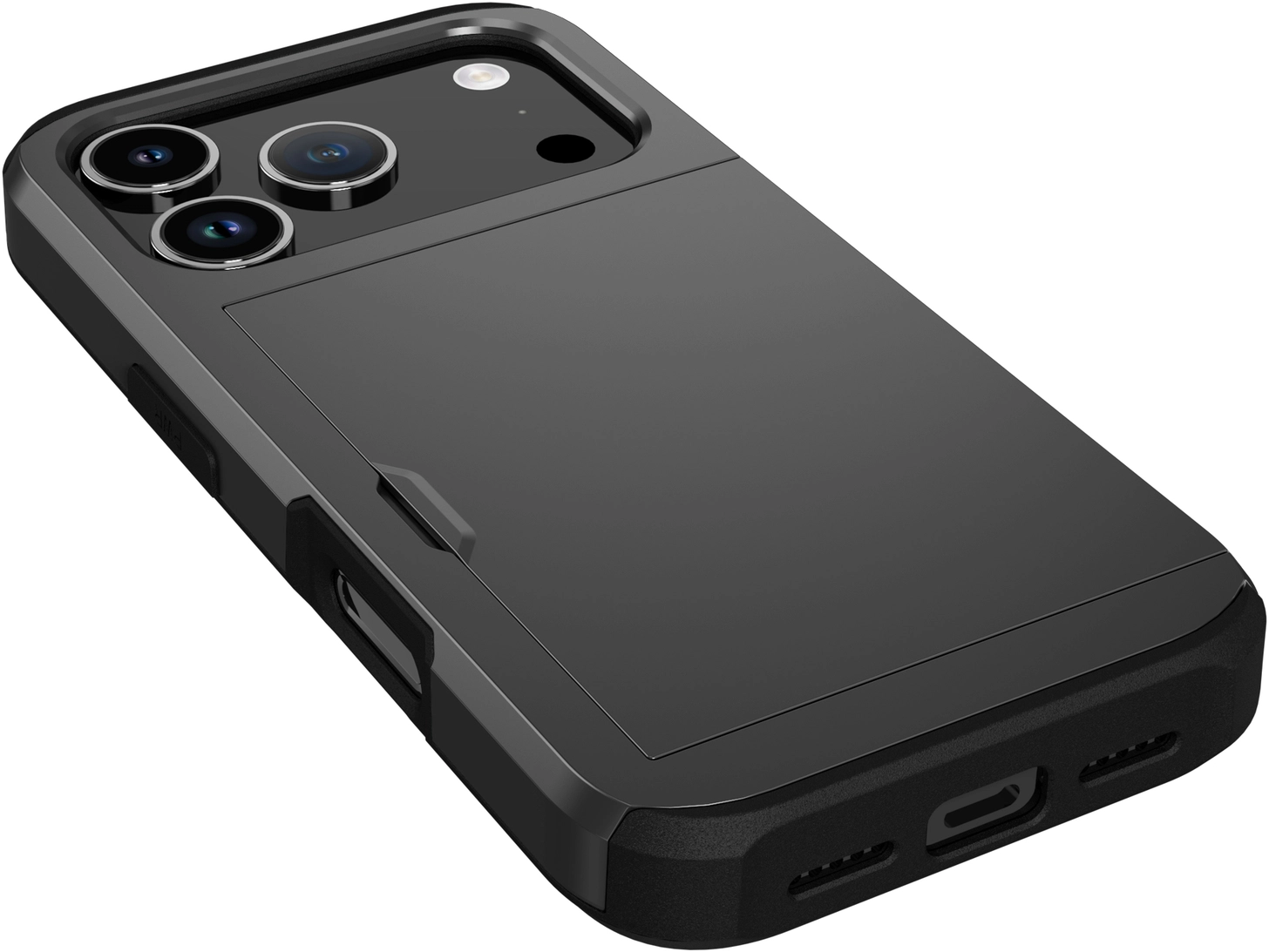 Apple iPhone 17 Pro Hoesje met Slider Kaarthouder Back Cover Zwart afbeelding 17