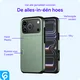Apple iPhone 17 Pro Hoesje met Slider Kaarthouder Back Cover Groen afbeelding 6