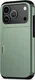 Apple iPhone 17 Pro Hoesje met Slider Kaarthouder Back Cover Groen afbeelding 15