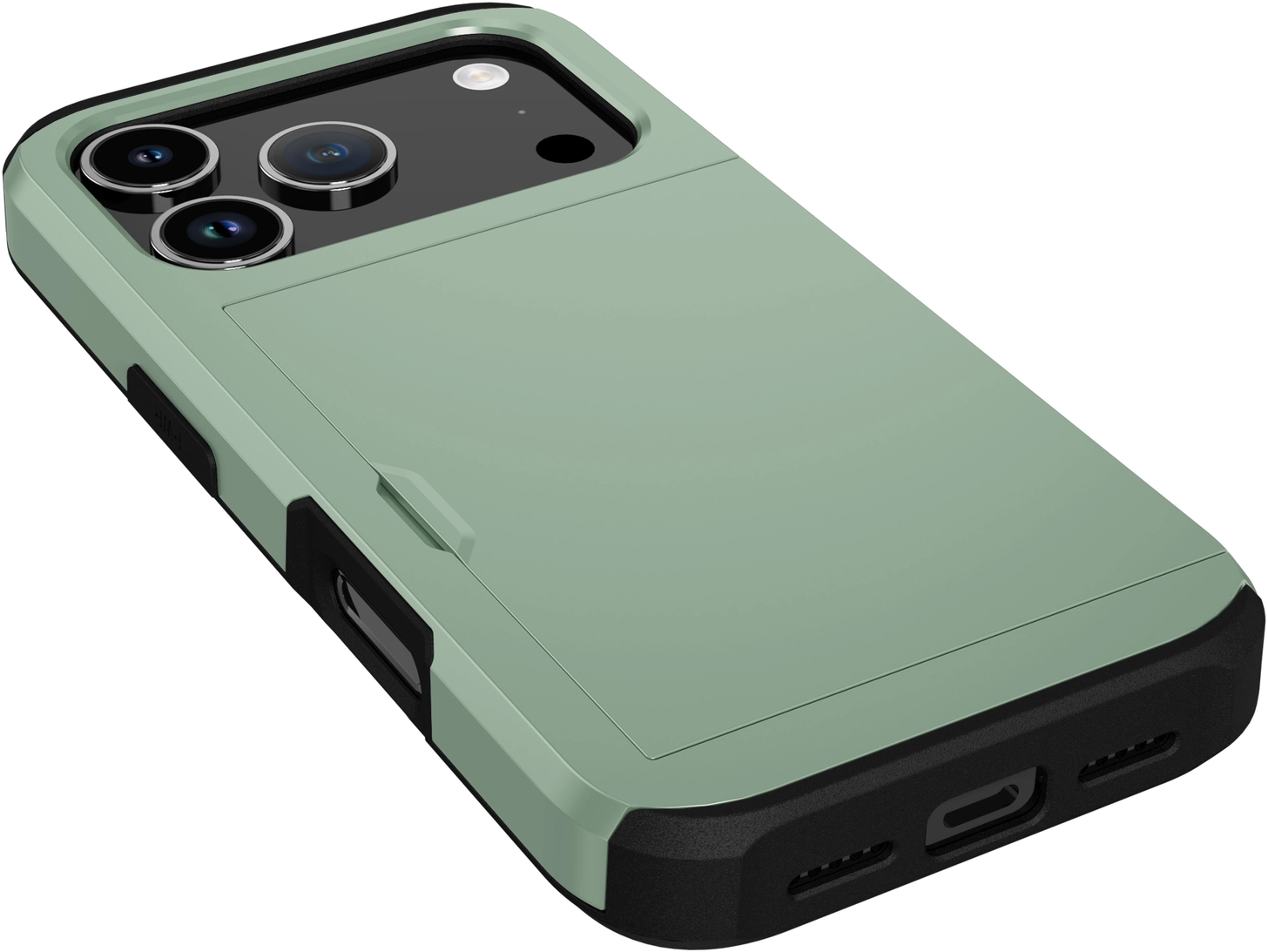 Apple iPhone 17 Pro Hoesje met Slider Kaarthouder Back Cover Groen afbeelding 17