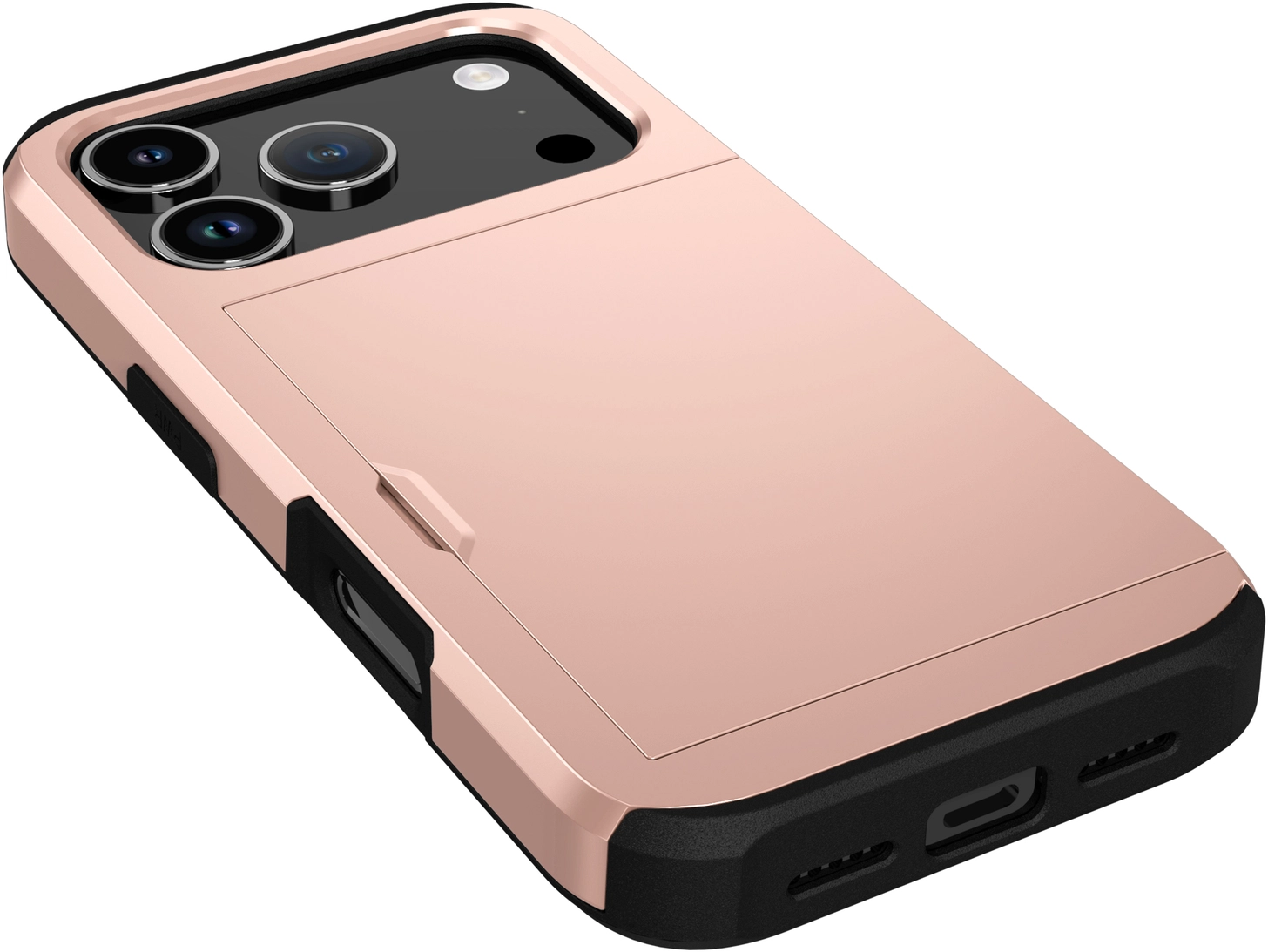 Apple iPhone 17 Pro Hoesje met Slider Kaarthouder Back Cover Roze afbeelding 17