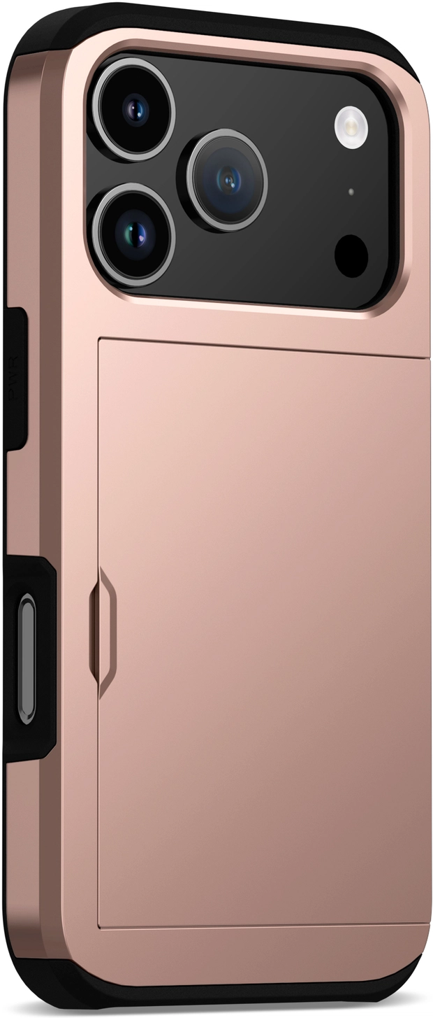 Apple iPhone 17 Pro Hoesje met Slider Kaarthouder Back Cover Roze afbeelding 18