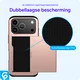 Apple iPhone 17 Pro Hoesje met Slider Kaarthouder Back Cover Roze afbeelding 11