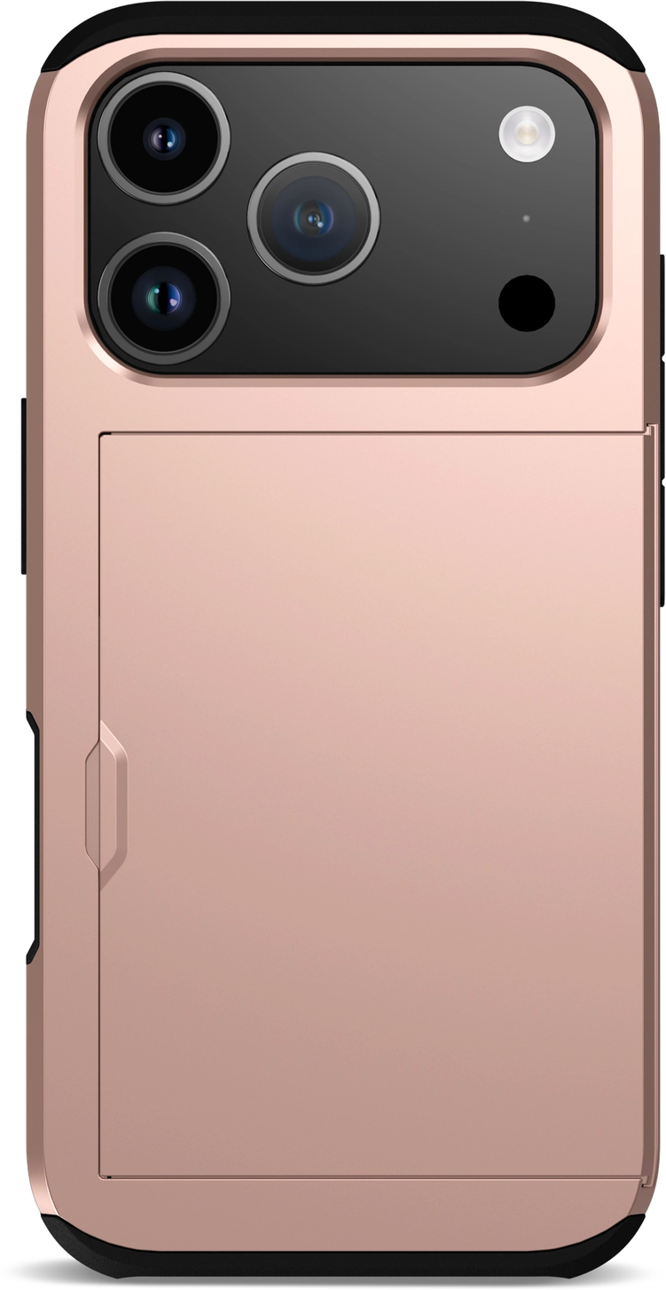 Apple iPhone 17 Pro Hoesje met Slider Kaarthouder Back Cover Roze afbeelding 13