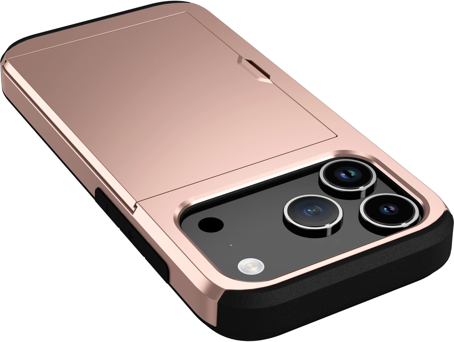 Apple iPhone 17 Pro Hoesje met Slider Kaarthouder Back Cover Roze afbeelding 14