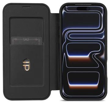 Apple iPhone 17 Pro Hoesje met MagSafe Book Case Transparant Zwart