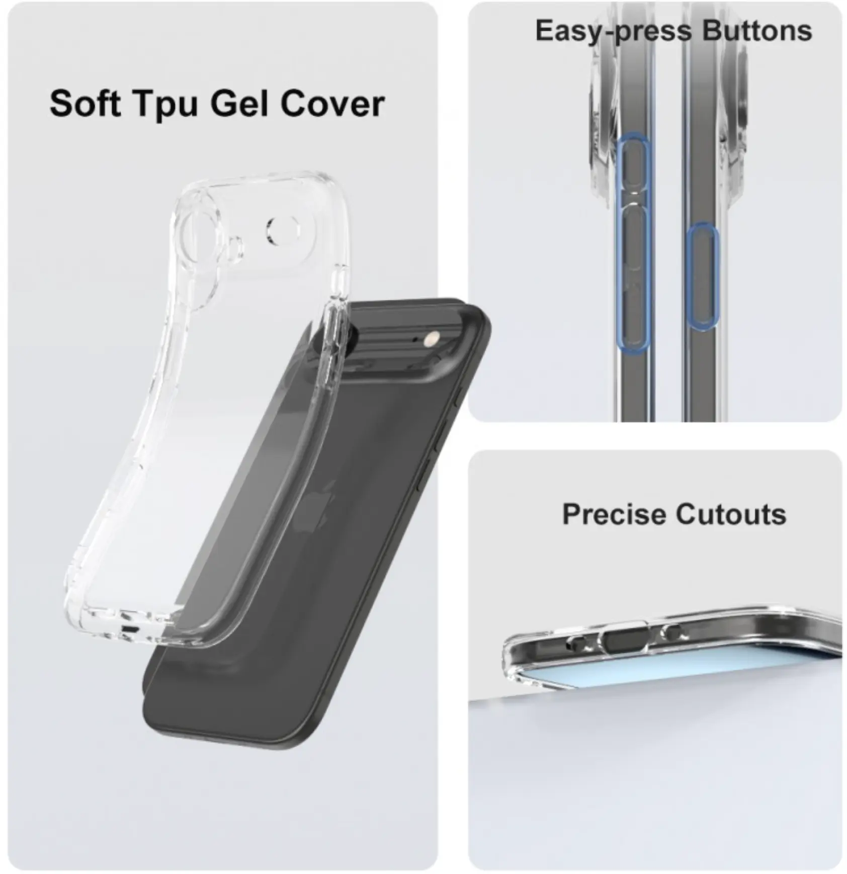 Apple iPhone Air Hoesje Dun TPU Back Cover Transparant afbeelding 2