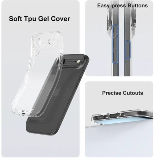 Apple iPhone Air Hoesje Dun TPU Back Cover Transparant afbeelding 2