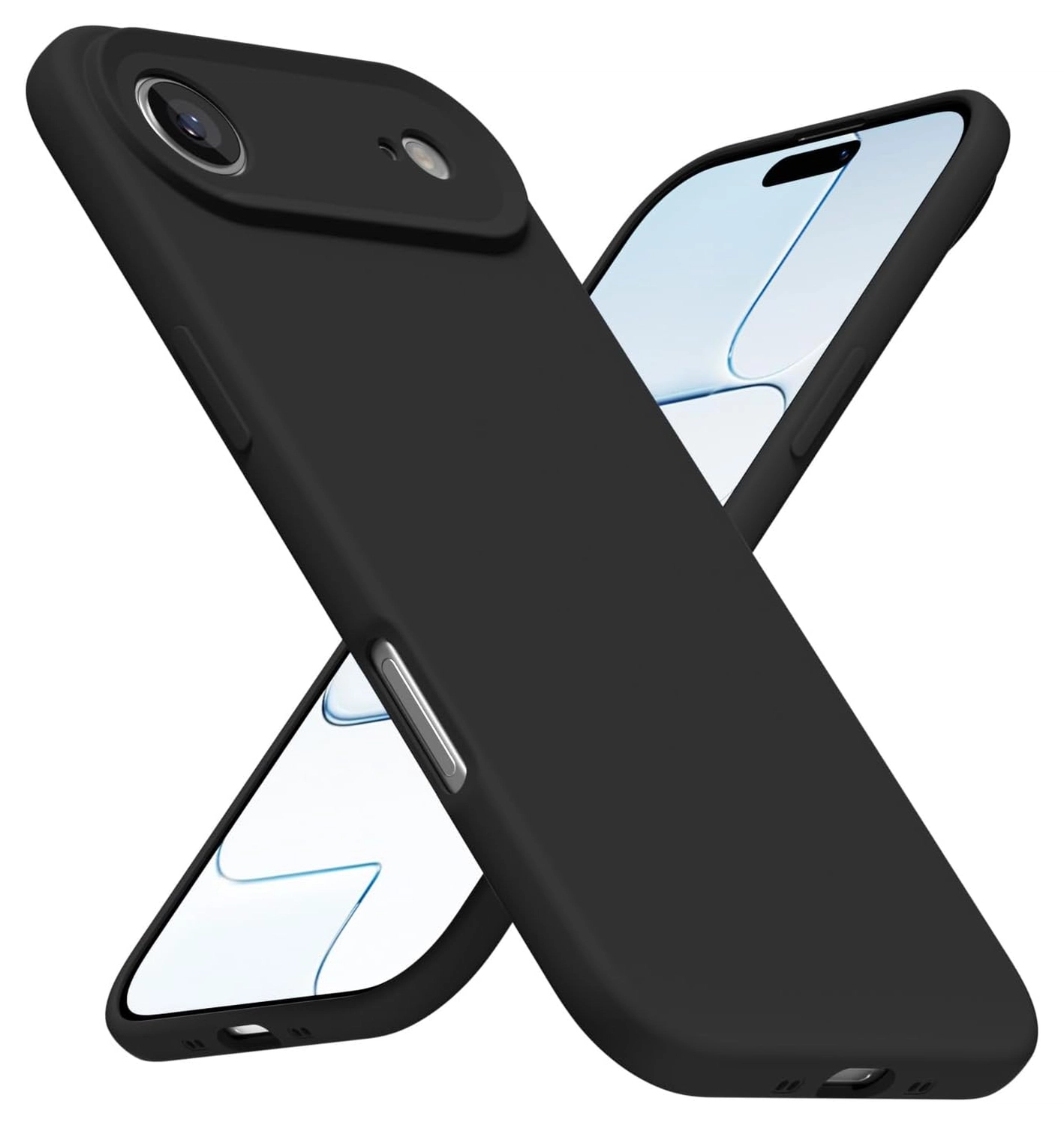 Apple iPhone Air Hoesje Dun TPU Back Cover Matte Zwart afbeelding 5
