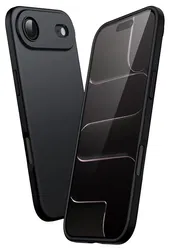 Apple iPhone Air Hoesje Dun TPU Back Cover Matte Zwart afbeelding