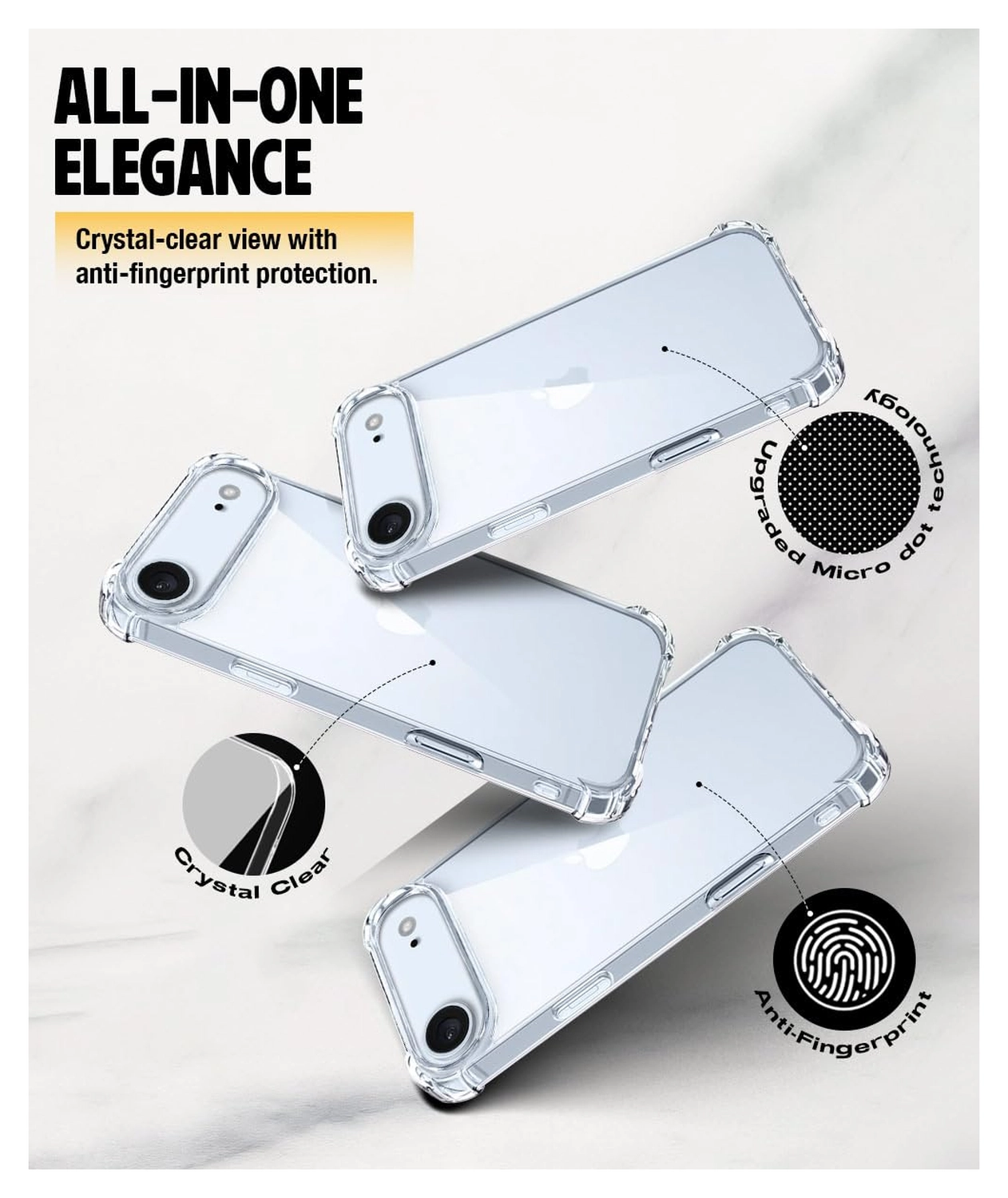 Apple iPhone Air Hoesje Schokbestendig en Dun TPU Back Cover Transparant afbeelding 6