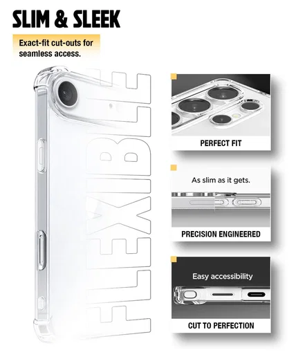 Apple iPhone Air Hoesje Schokbestendig en Dun TPU Back Cover Transparant afbeelding 9