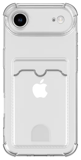 Apple iPhone Air Hoesje Dun TPU met Pasjeshouder Back Cover Transparant afbeelding 6