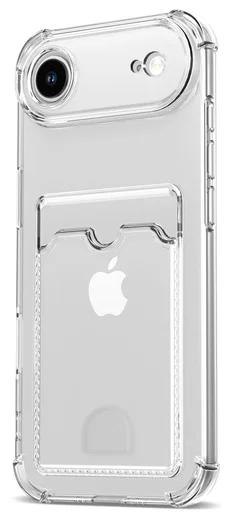 Apple iPhone Air Hoesje Dun TPU met Pasjeshouder Back Cover Transparant afbeelding 10