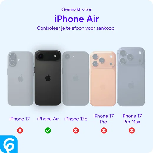 Apple iPhone Air Hoesje MagSafe Dun TPU Back Cover Transparant afbeelding 4