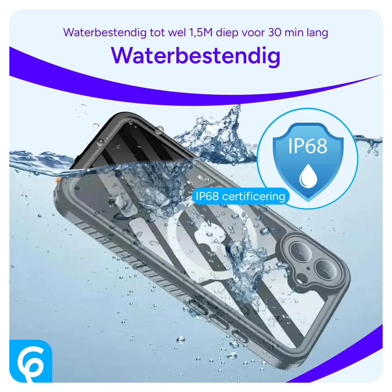 SBG Outdoor Case Apple iPhone Air Waterdicht met MagSafe Zwart afbeelding 4