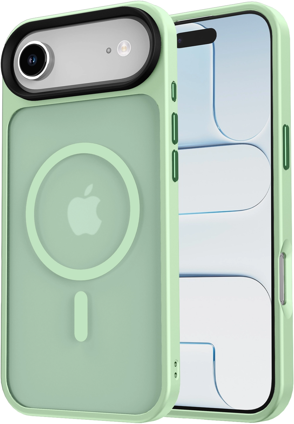 Apple iPhone Air Hoesje met MagSafe Back Cover Matte Groen afbeelding 15
