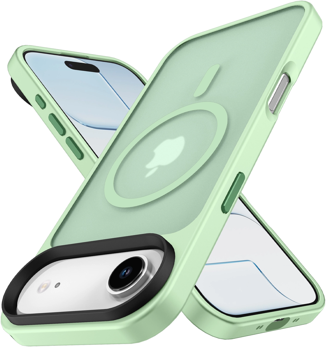 Apple iPhone Air Hoesje met MagSafe Back Cover Matte Groen afbeelding 2