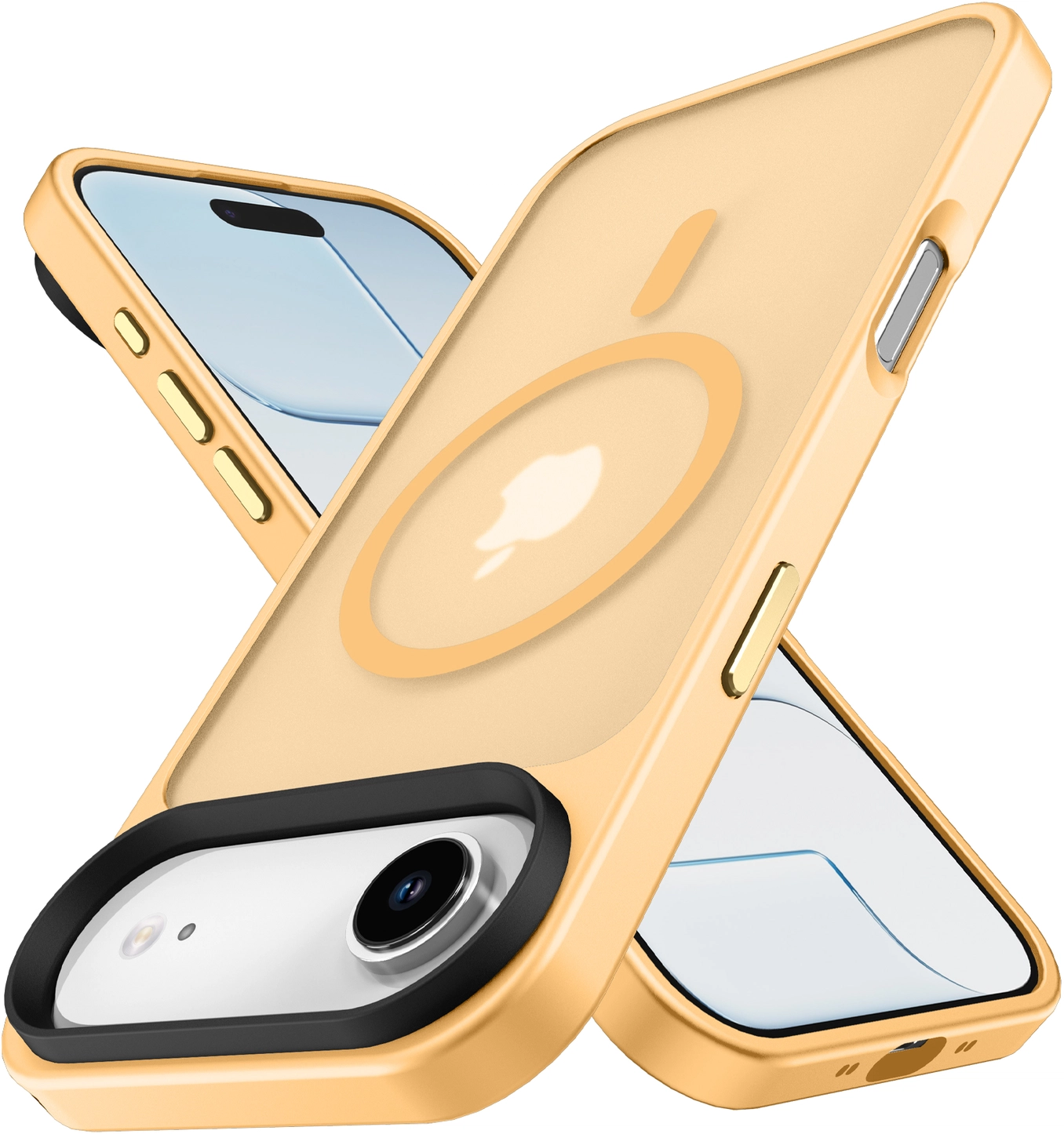 Apple iPhone Air Hoesje met MagSafe Back Cover Matte Oranje afbeelding 2