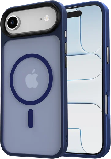 Apple iPhone Air Hoesje met MagSafe Back Cover Matte Donker Blauw afbeelding 8