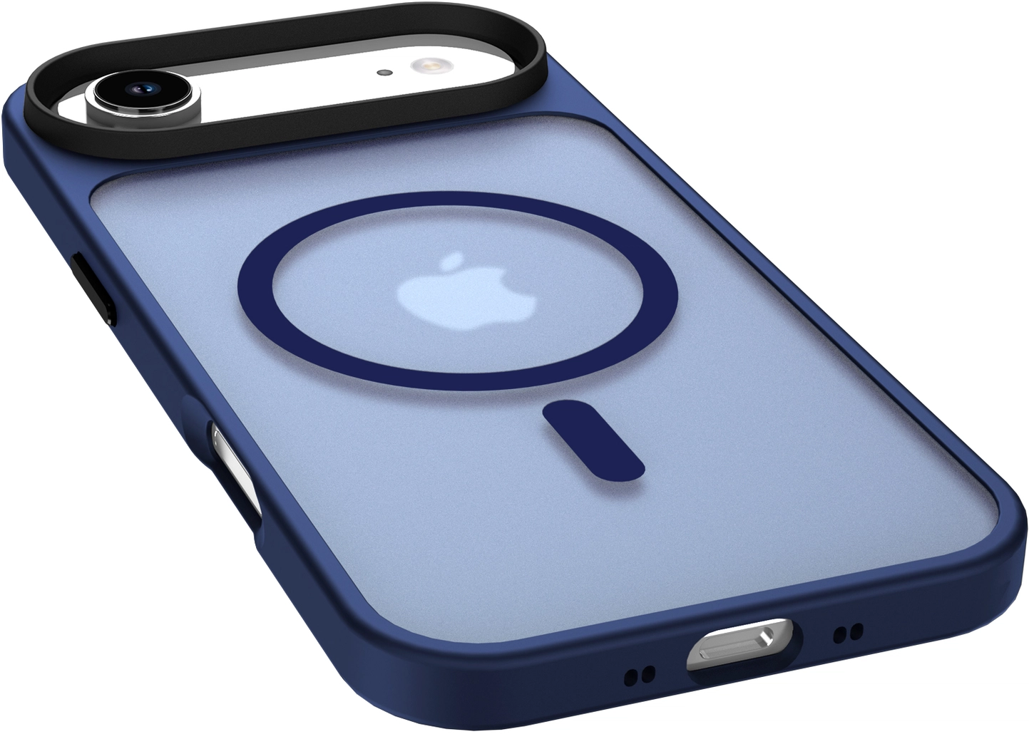 Apple iPhone Air Hoesje met MagSafe Back Cover Matte Donker Blauw afbeelding 11