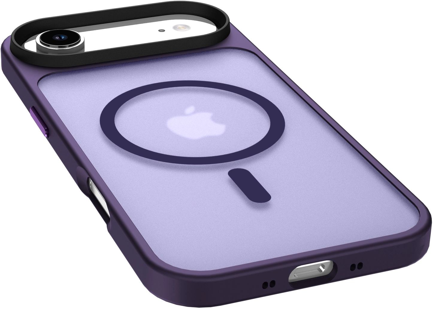 Apple iPhone Air Hoesje met MagSafe Back Cover Matte Donker Paars afbeelding 10