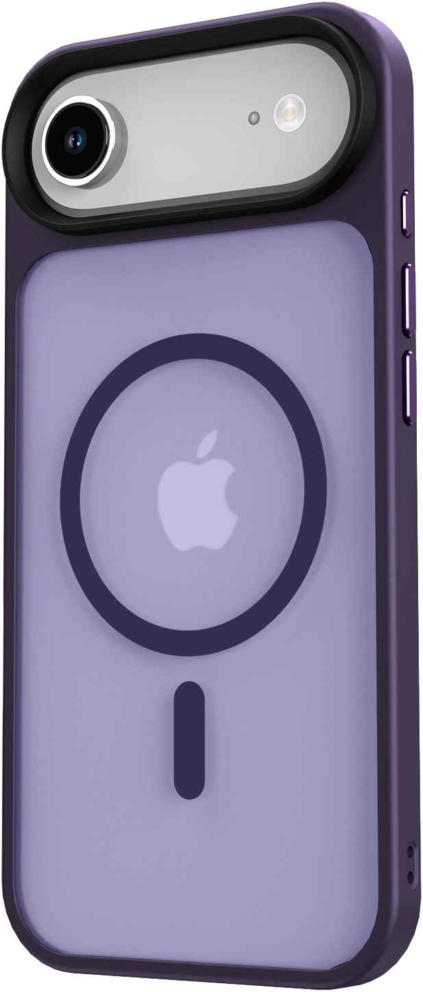 Apple iPhone Air Hoesje met MagSafe Back Cover Matte Donker Paars afbeelding 14