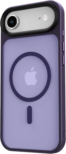 Apple iPhone Air Hoesje met MagSafe Back Cover Matte Donker Paars afbeelding 14