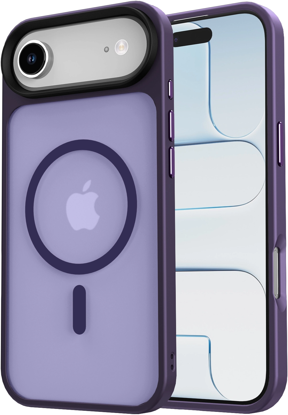 Apple iPhone Air Hoesje met MagSafe Back Cover Matte Donker Paars afbeelding 15
