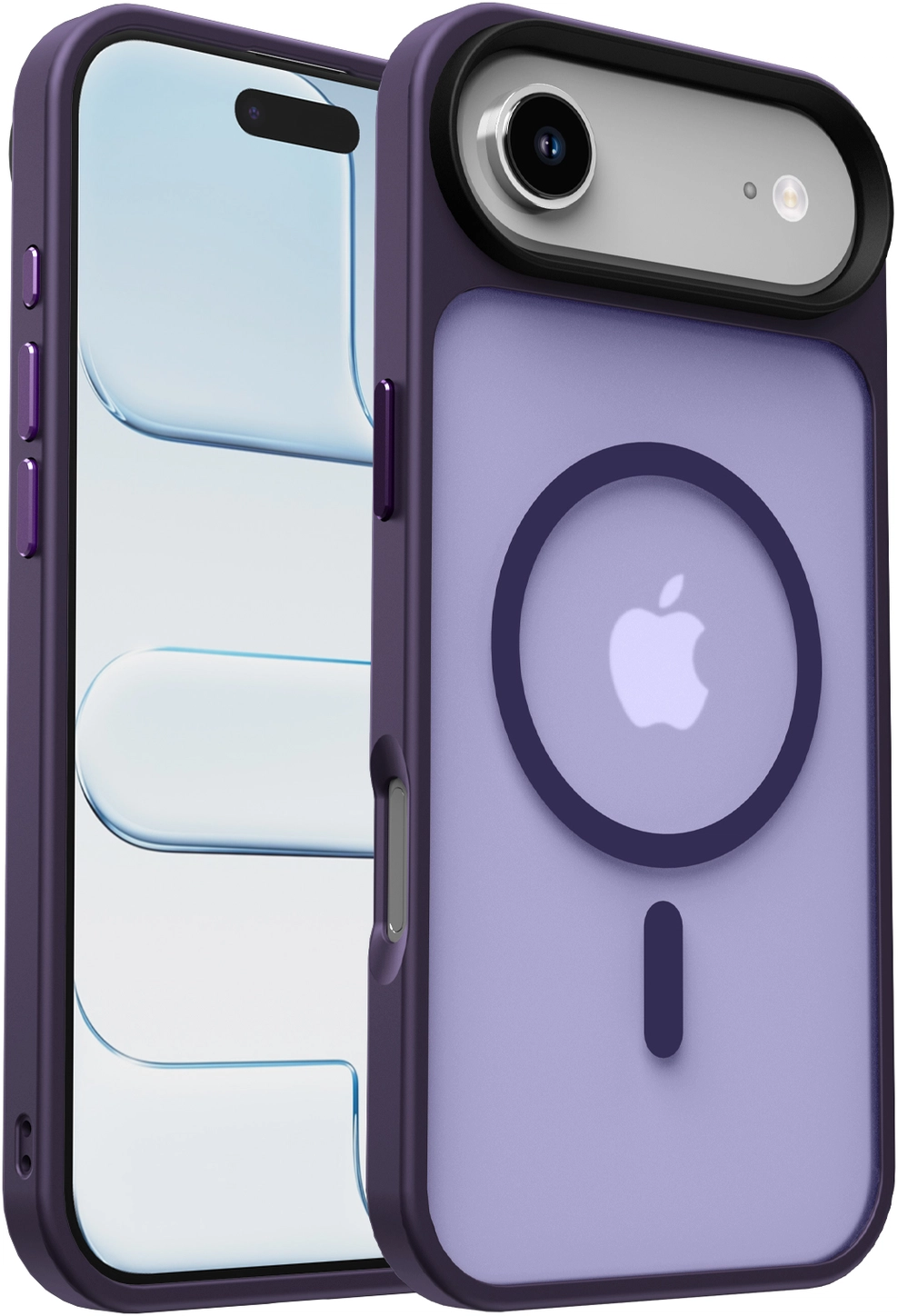 Apple iPhone Air Hoesje met MagSafe Back Cover Matte Donker Paars afbeelding 1