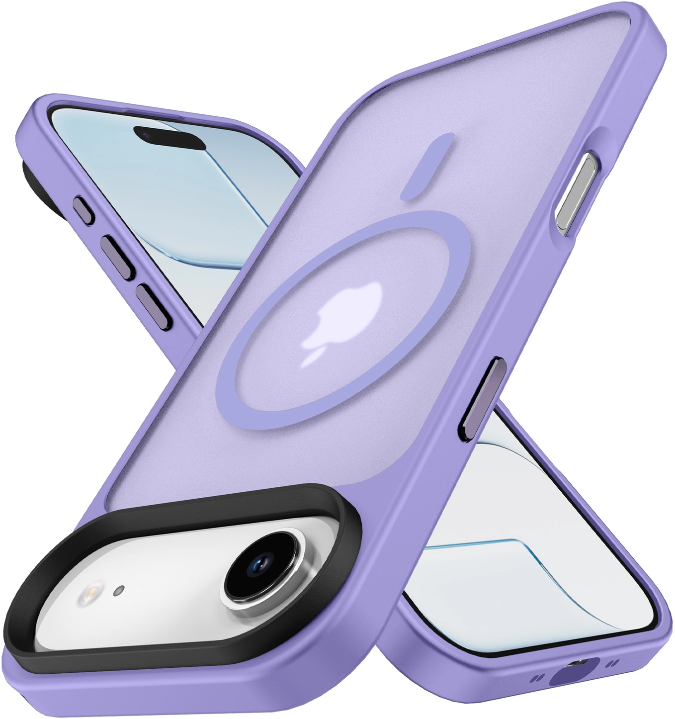 Apple iPhone Air Hoesje met MagSafe Back Cover Matte Paars afbeelding 2
