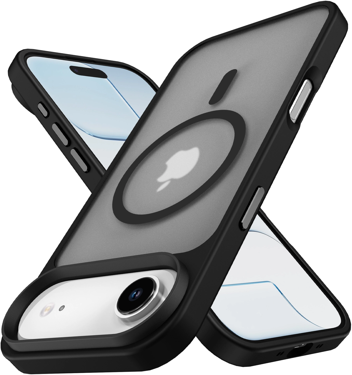 Apple iPhone Air Hoesje met MagSafe Back Cover Matte Zwart afbeelding 2
