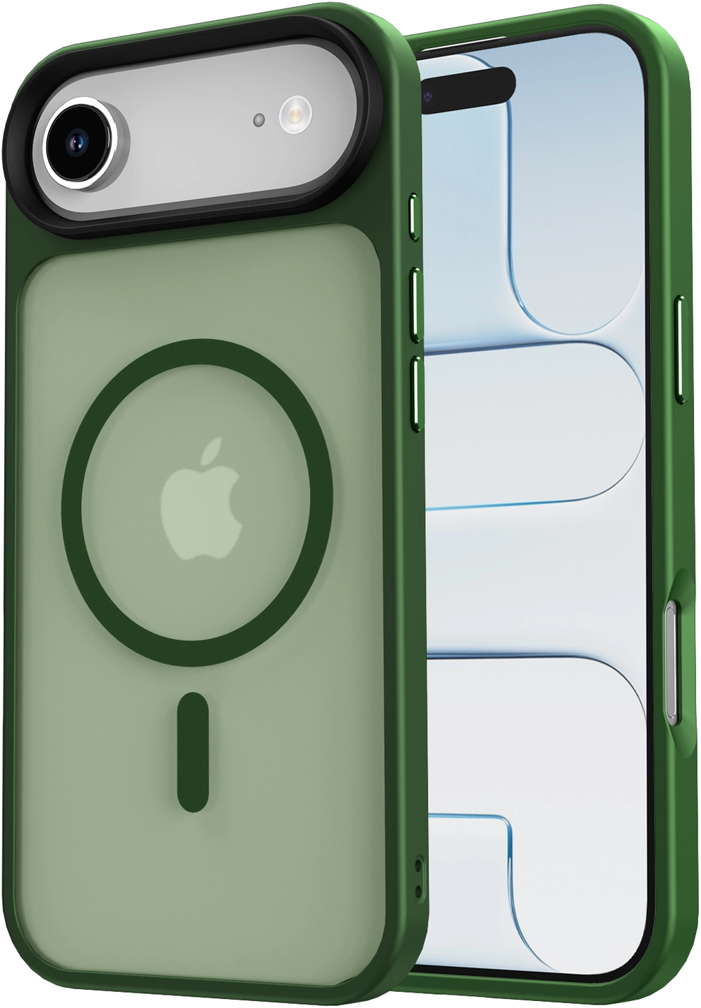 Apple iPhone Air Hoesje met MagSafe Back Cover Matte Donker Groen afbeelding 15