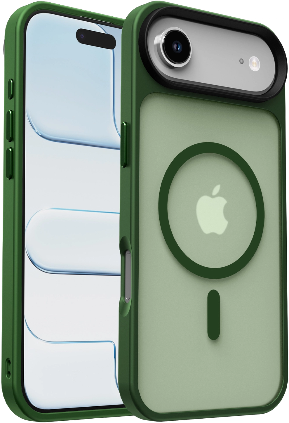 Apple iPhone Air Hoesje met MagSafe Back Cover Matte Donker Groen afbeelding 1