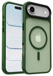 Apple iPhone Air Hoesje met MagSafe Back Cover Matte Donker Groen afbeelding