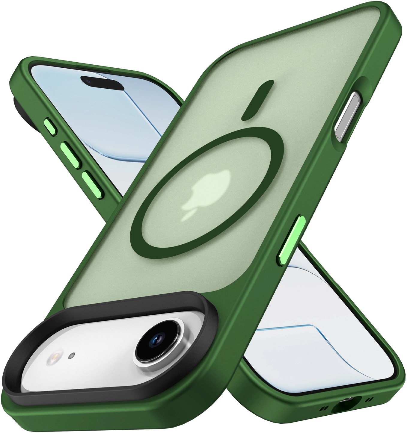 Apple iPhone Air Hoesje met MagSafe Back Cover Matte Donker Groen afbeelding 7