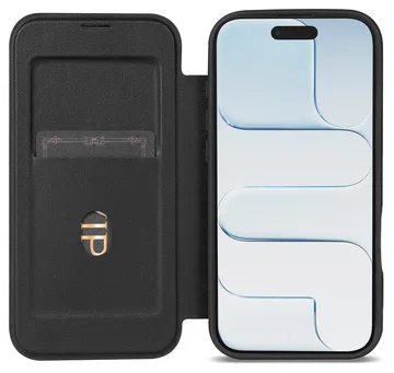 Apple iPhone Air Hoesje met MagSafe Book Case Transparant Zwart