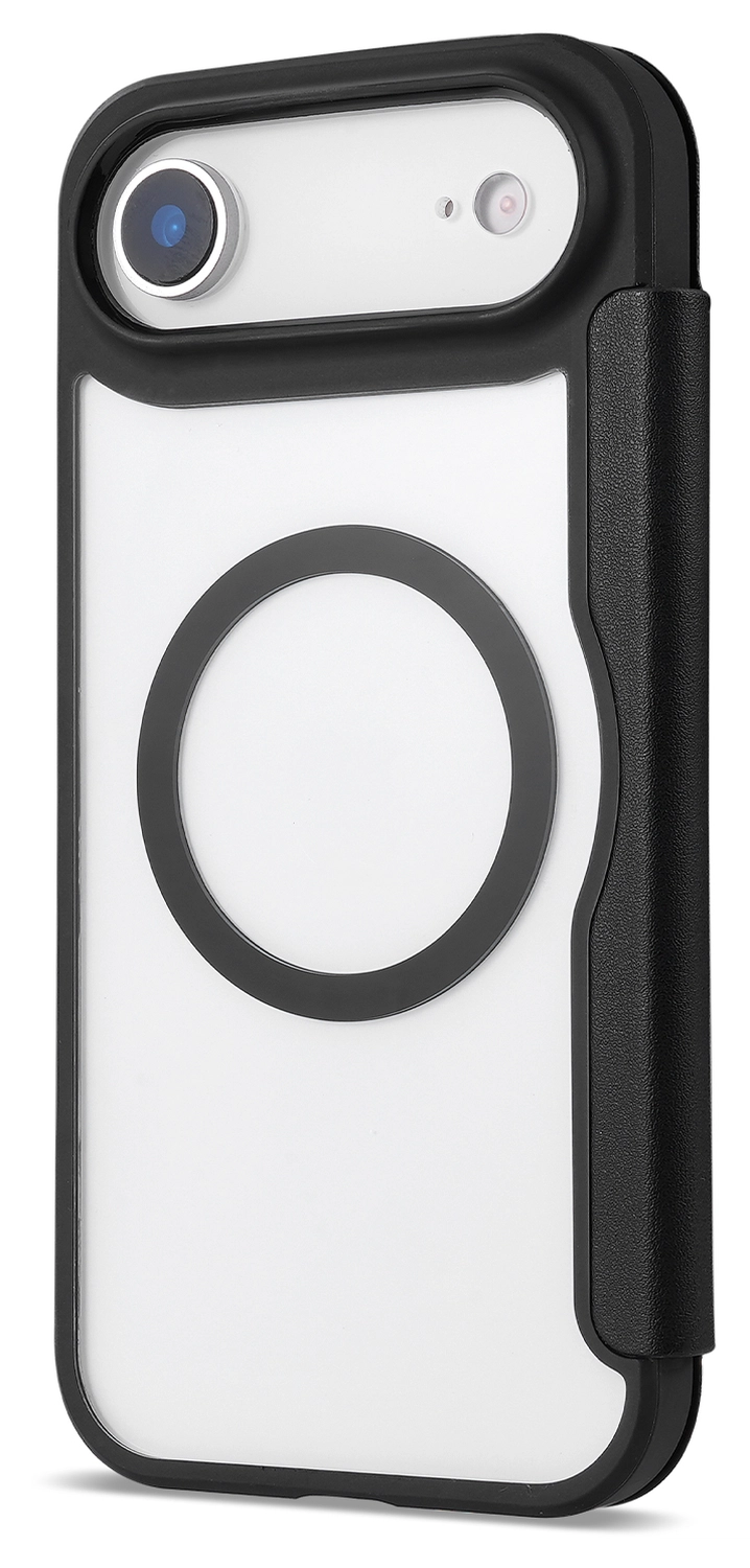 Apple iPhone Air Hoesje met MagSafe Book Case Transparant Zwart afbeelding 5