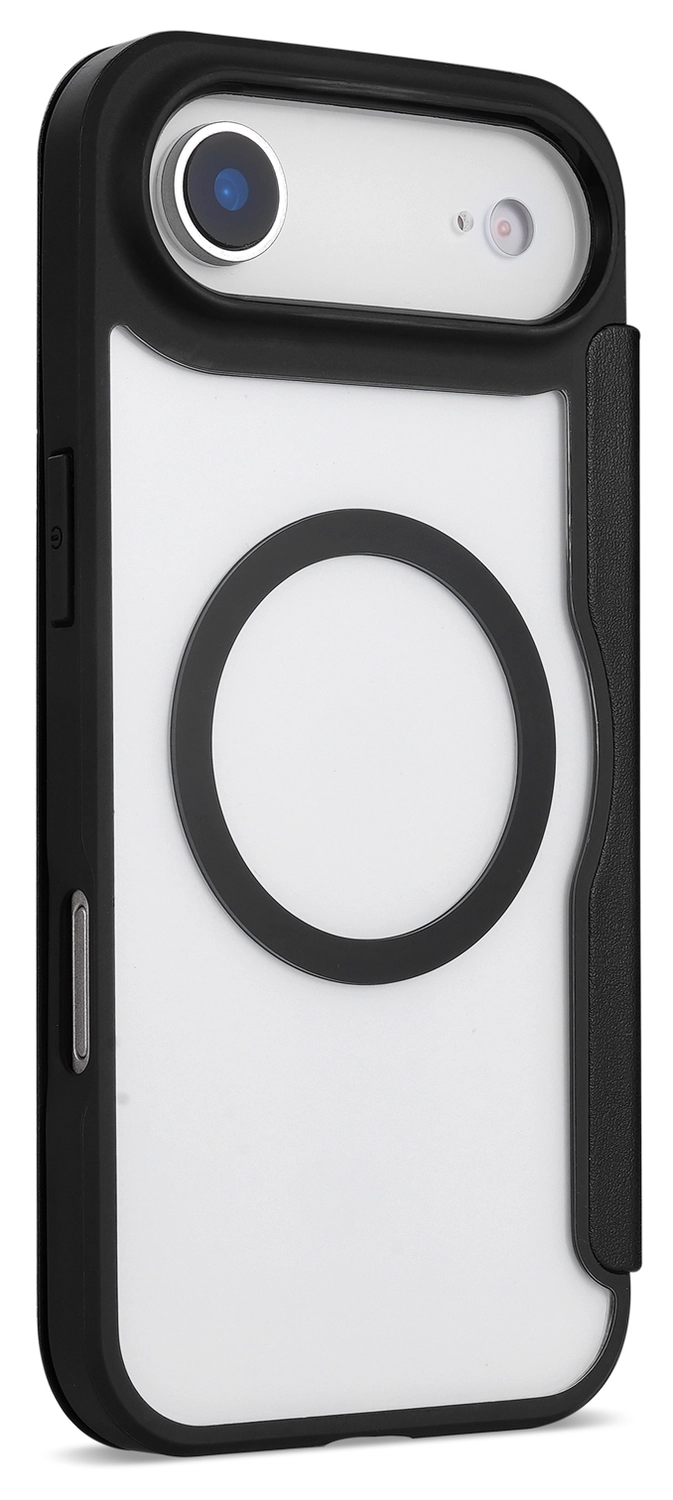 Apple iPhone Air Hoesje met MagSafe Book Case Transparant Zwart afbeelding 6