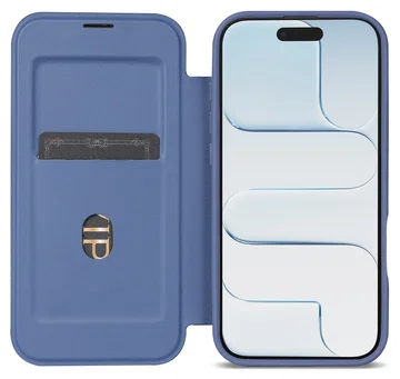 Apple iPhone Air Hoesje met MagSafe Book Case Transparant Blauw