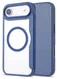 Apple iPhone Air Hoesje met MagSafe Book Case Transparant Blauw afbeelding 3