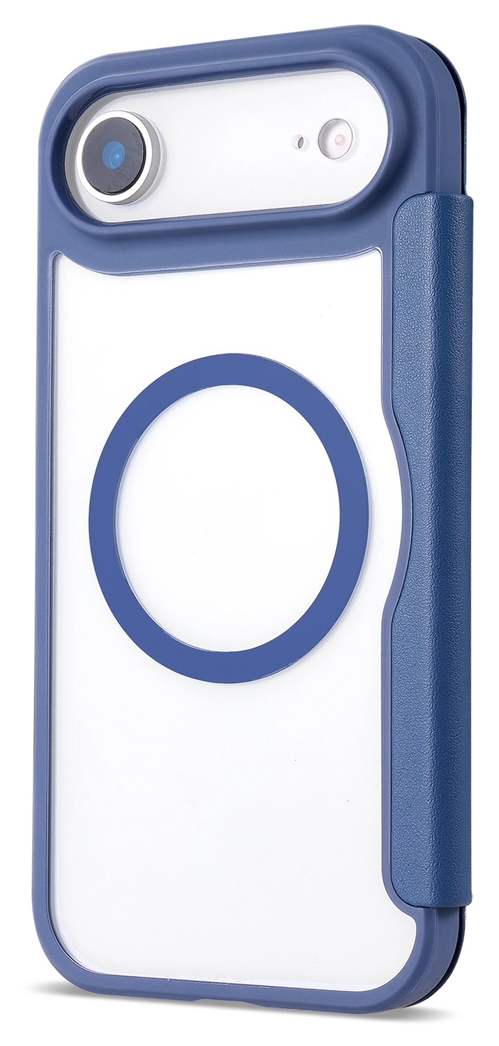 Apple iPhone Air Hoesje met MagSafe Book Case Transparant Blauw afbeelding 5