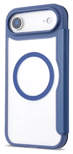 Apple iPhone Air Hoesje met MagSafe Book Case Transparant Blauw afbeelding 5