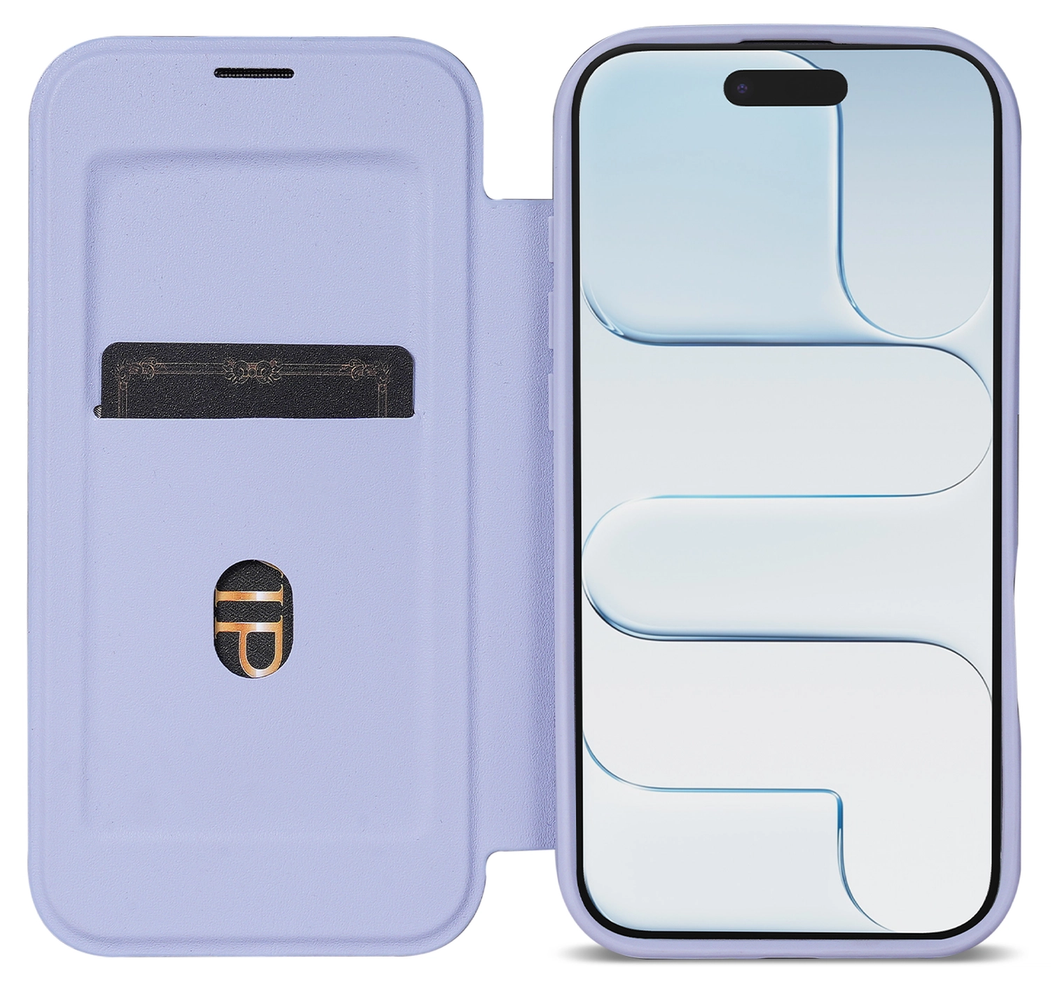 Apple iPhone Air Hoesje met MagSafe Book Case Transparant Paars afbeelding 1