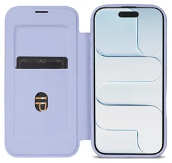 Apple iPhone Air Hoesje met MagSafe Book Case Transparant Paars afbeelding