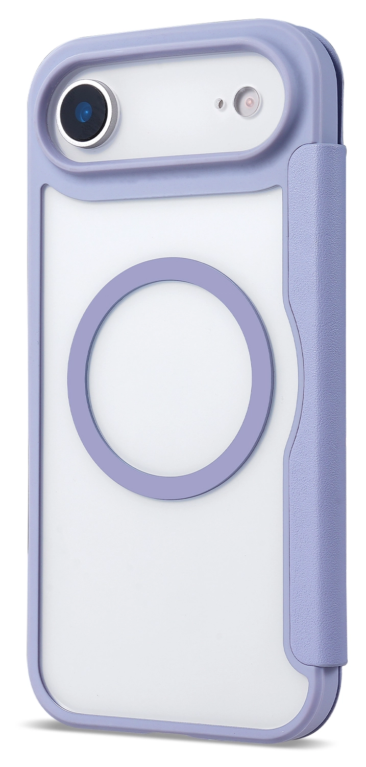 Apple iPhone Air Hoesje met MagSafe Book Case Transparant Paars afbeelding 5
