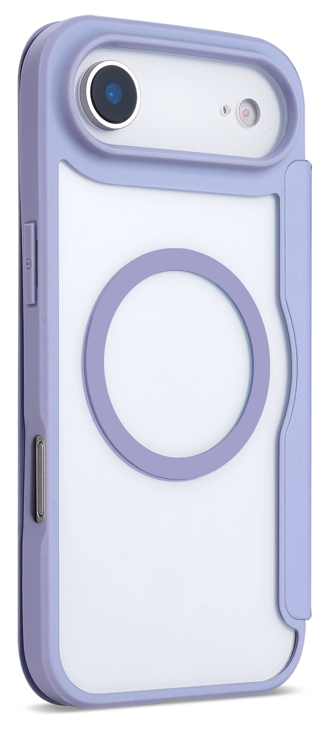 Apple iPhone Air Hoesje met MagSafe Book Case Transparant Paars afbeelding 6