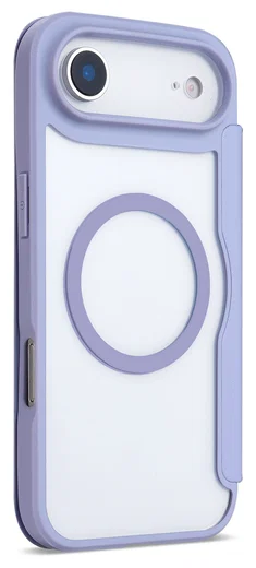 Apple iPhone Air Hoesje met MagSafe Book Case Transparant Paars afbeelding 6