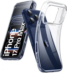Apple iPhone 17 Pro Max Hoesje Dun TPU Back Cover Transparant afbeelding